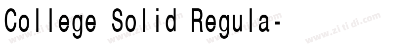 College Solid Regula字体转换